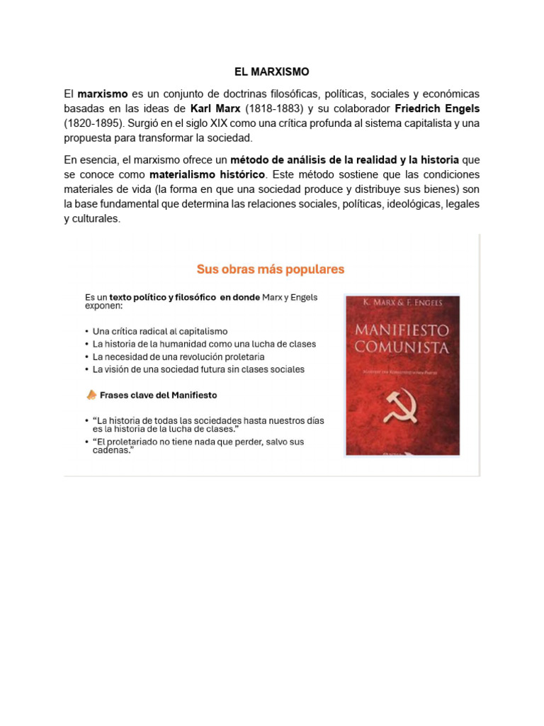 Fundamentos del Marxismo: Clases y Producción | PDF | marxismo | Karl Marx