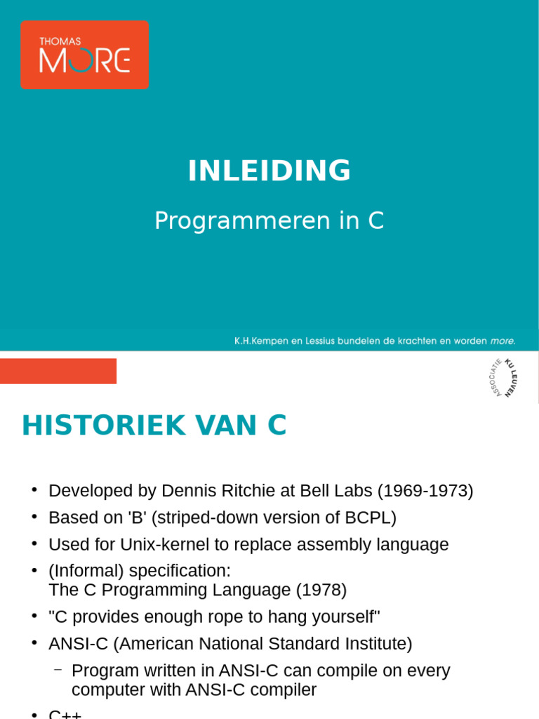 Les1 C Inleiding | PDF