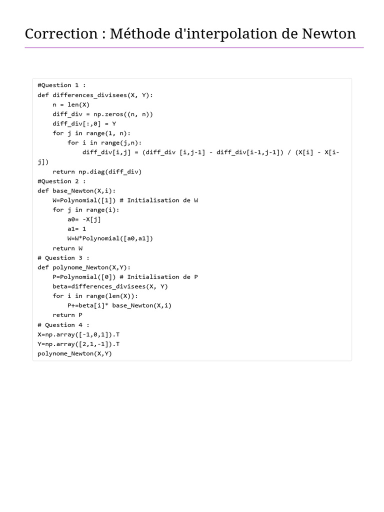 Newton's Interpolation Method Explained | PDF