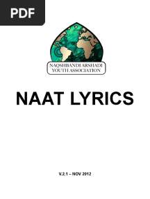 Naat Lyrics - NEW UPDATE! (June 2013)