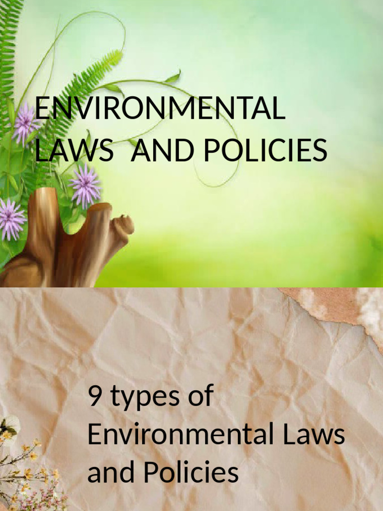 Overview of Philippine Environmental Laws | PDF | Pollution ...