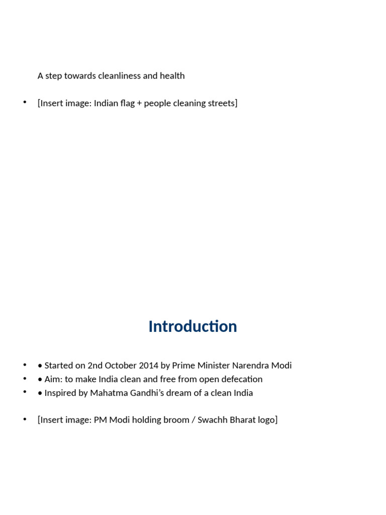 Swachh Bharat Abhiyan: Clean India Mission | PDF