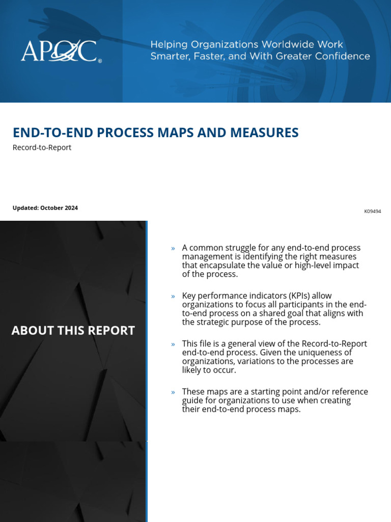 Record-to-Report Process KPIs Guide | PDF | Performance Indicator ...