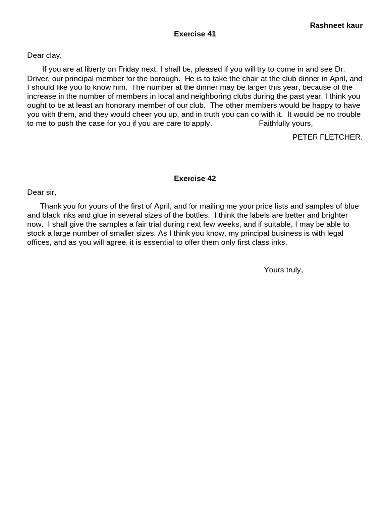 Exercise 41 | PDF