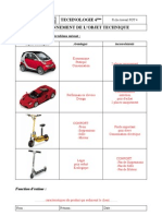 Technologie 6éme Fiche Travail Fot 4 Fonctionnement de L'objet