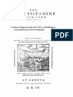 Geneva Bible New Testament (1560) The Newe Testament of Ovr Lord Iesus Christ