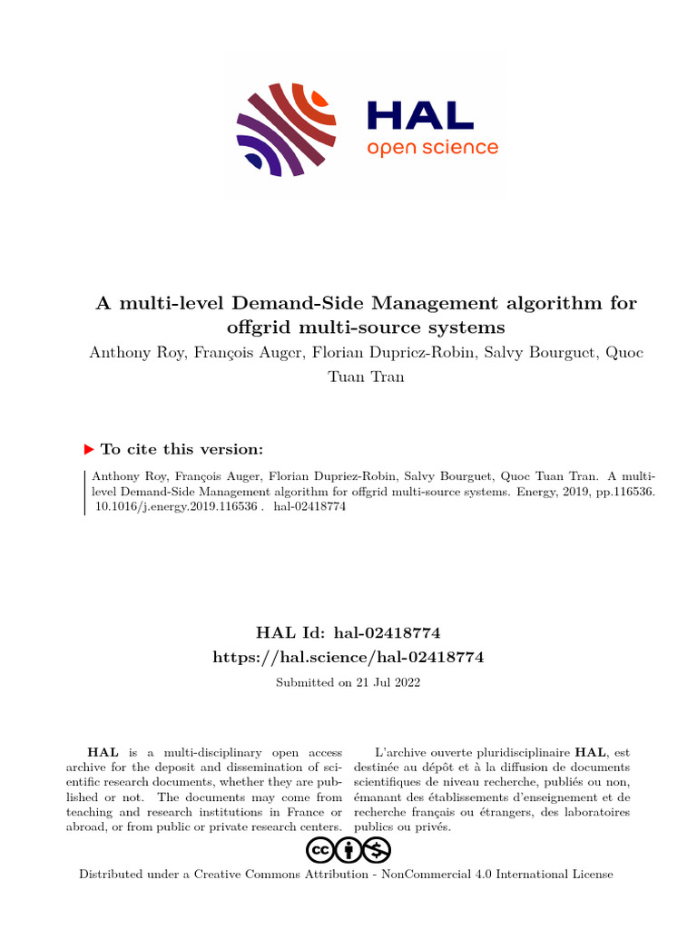 A Multi-Level Demand-Side Management Algorithm For Offgrid Multi-Source ...