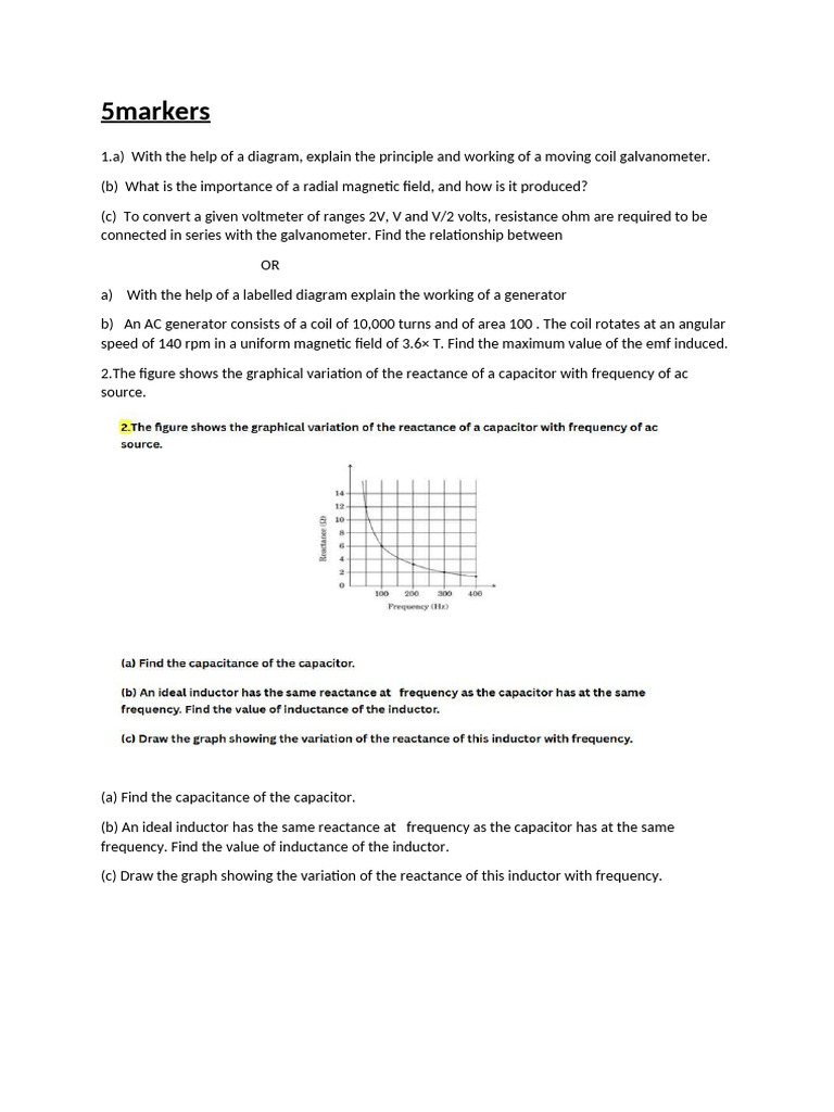 Galvanometer and Capacitor Concepts Explained | PDF | Capacitor ...