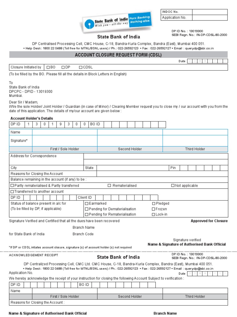 Account Closure Request Form | Download Free PDF | Business | Computing ...