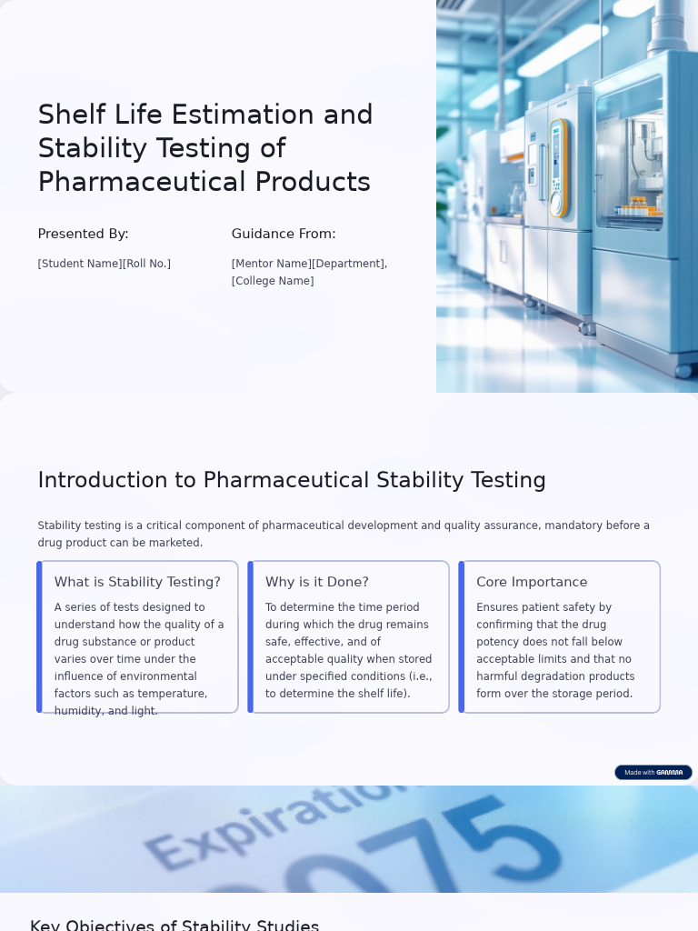 Pharmaceutical Stability Testing Overview | PDF | Shelf Life ...