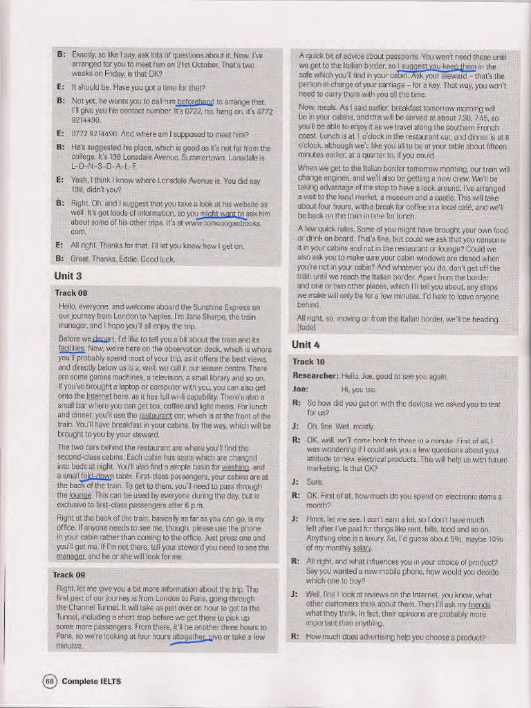 Unit 3 Tapescript Pdf