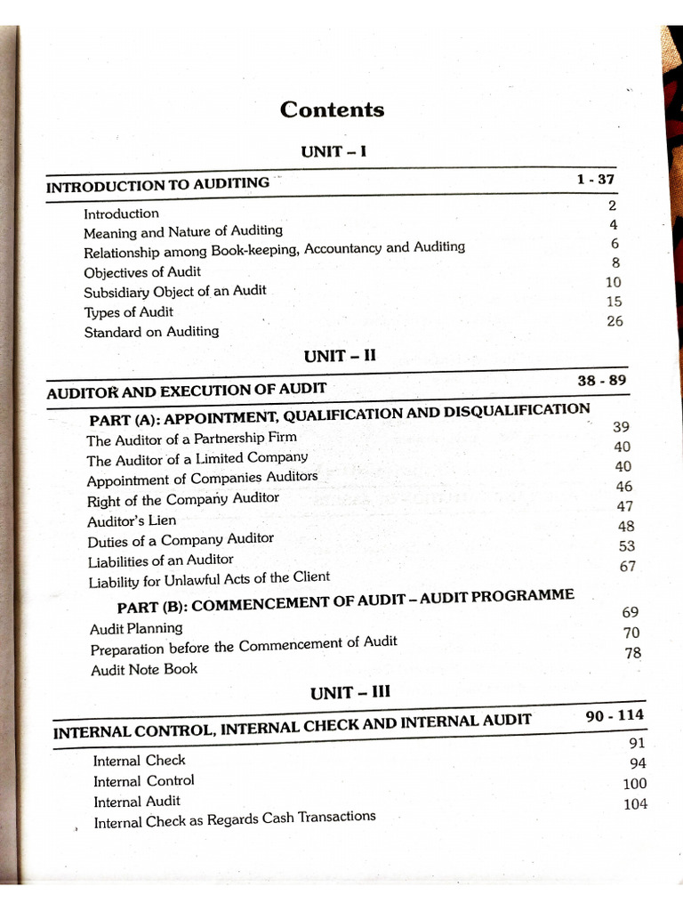 Unit 1 Audit | PDF