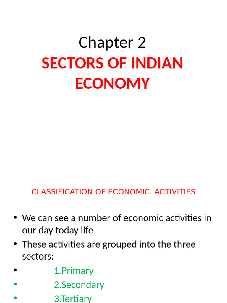 Sectors of Indian Economy Explained | PDF | Gross Domestic Product ...