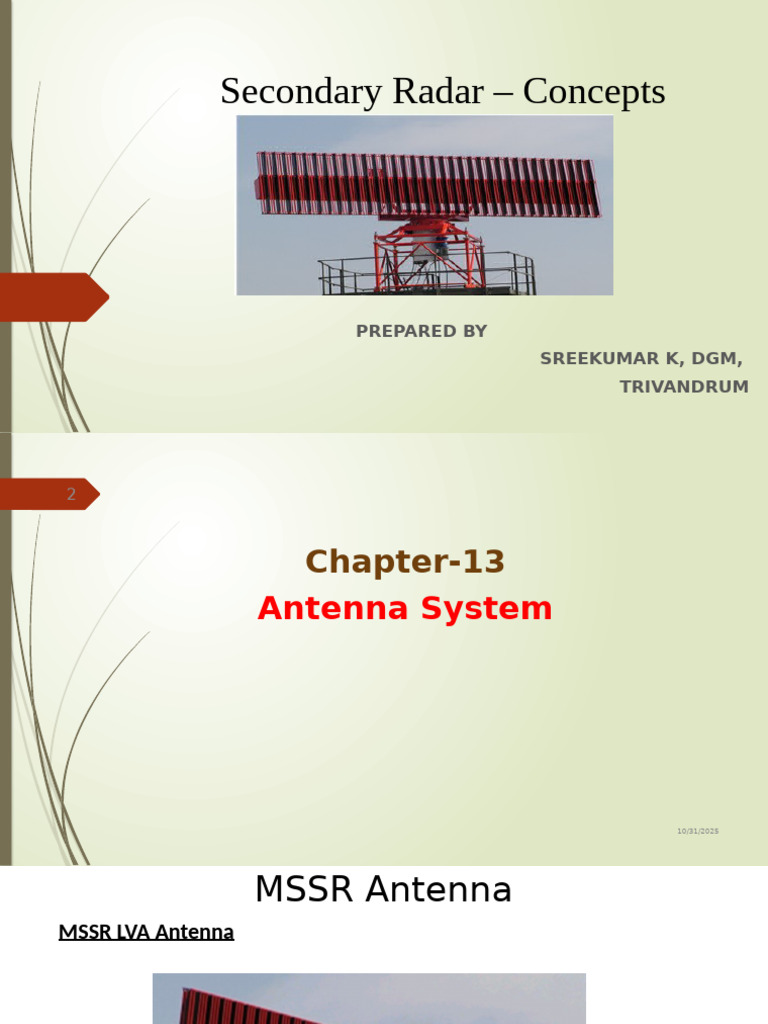 MSSR Antenna System Overview | PDF | Antenna (Radio) | Information And ...