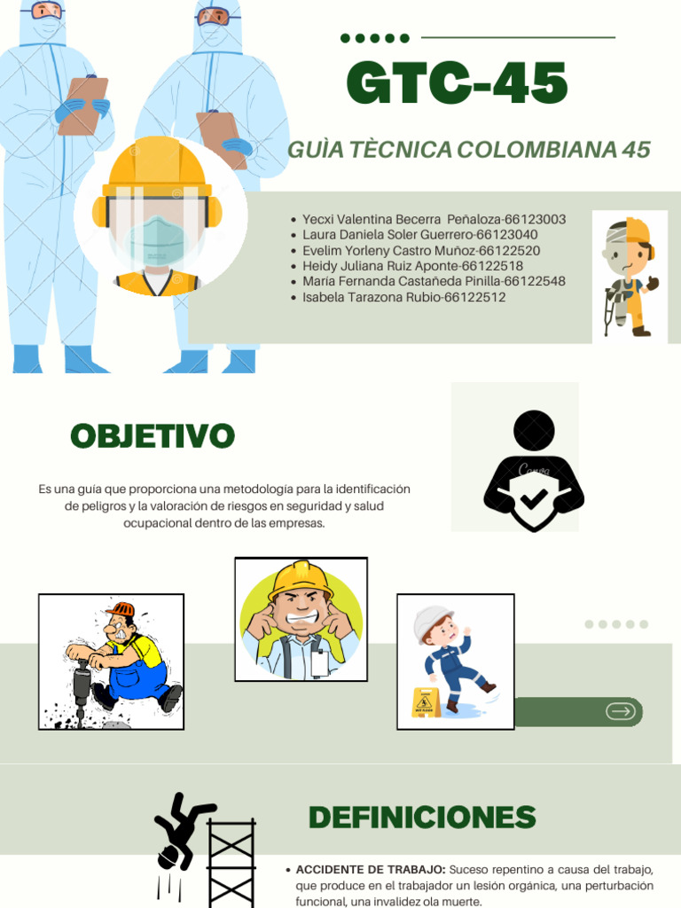 GTC 45 | PDF | Riesgo | Seguridad y salud ocupacional