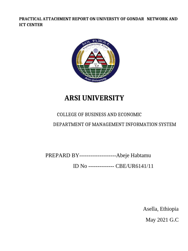 Practical Attachment Report: UOG ICT Center | PDF | Information And ...