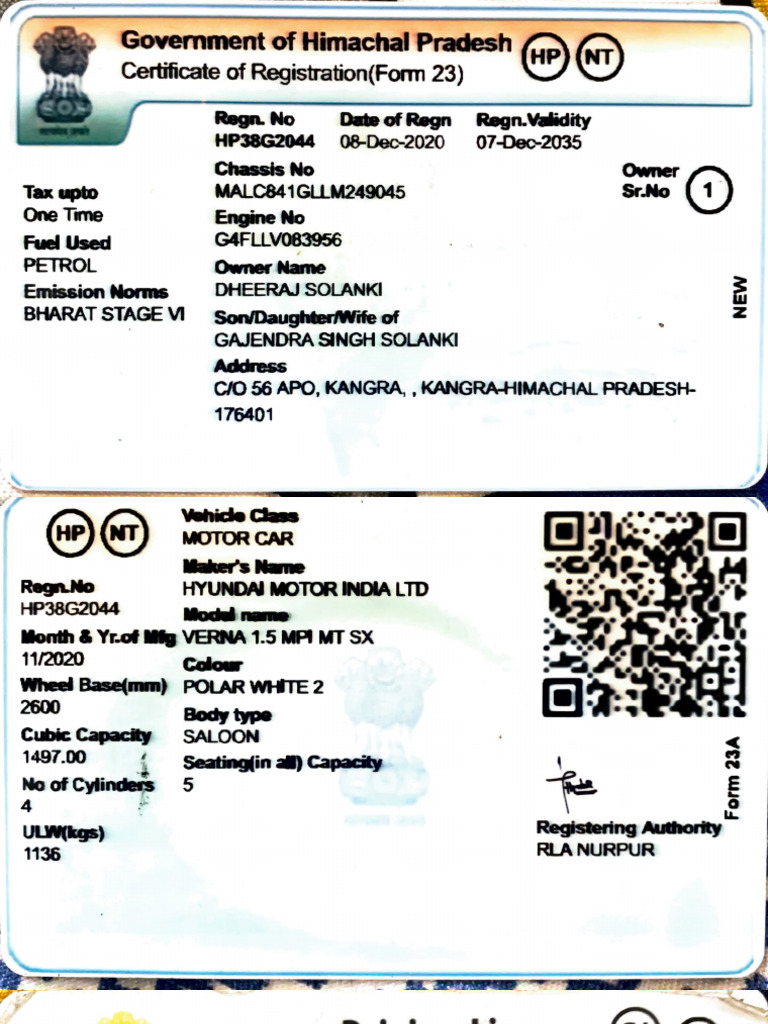 Own RC & Licence | PDF