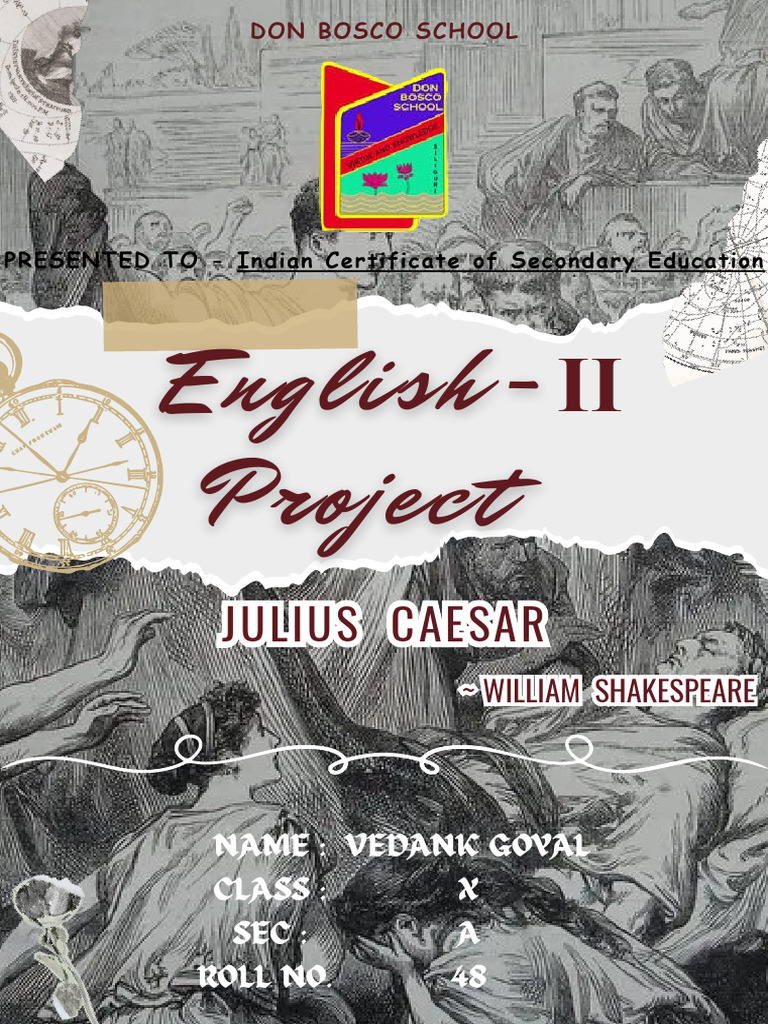 White Brown Classic Old Paper Project History Cover Page A4 | PDF
