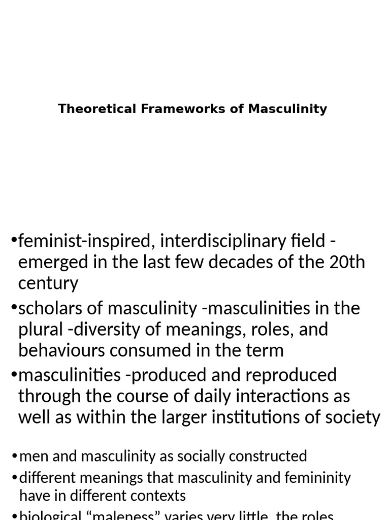 Masculinity 28-8-2024 | PDF | Masculinity | Gender