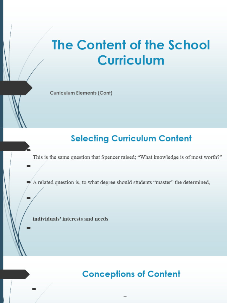 Selecting Effective Curriculum Content | PDF | Curriculum | Learning