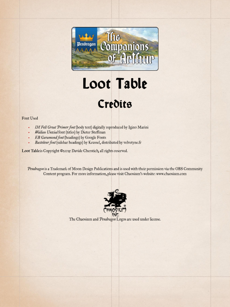 Battle Loot Tables and Modifiers Guide | PDF | Barrel