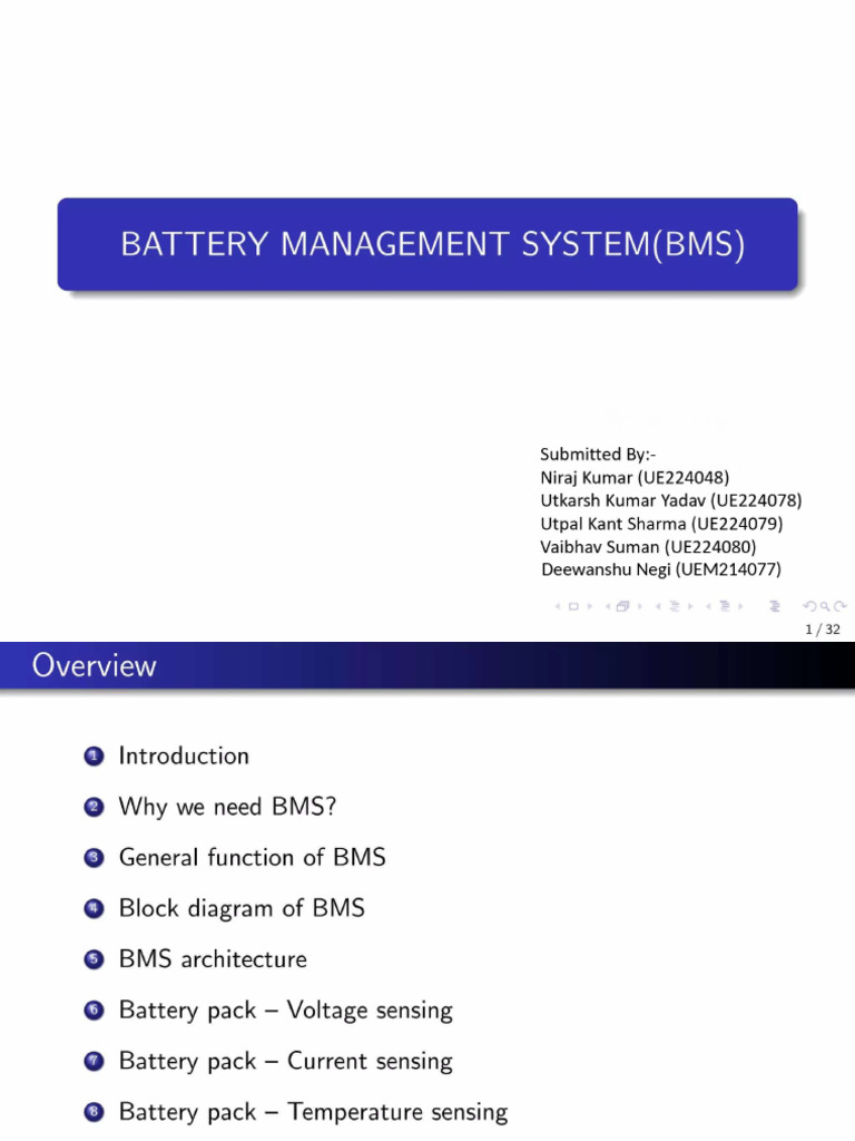 Presentaion BMS | PDF