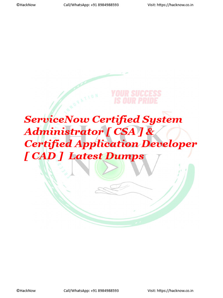 ServiceNow CSA & CAD Exam Dumps Guide | PDF | Debugging | Software Testing