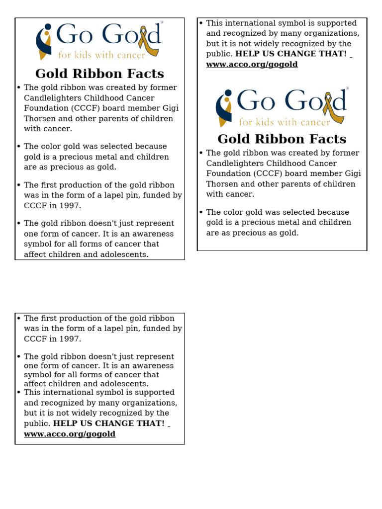 Gold Ribbon Facts | PDF