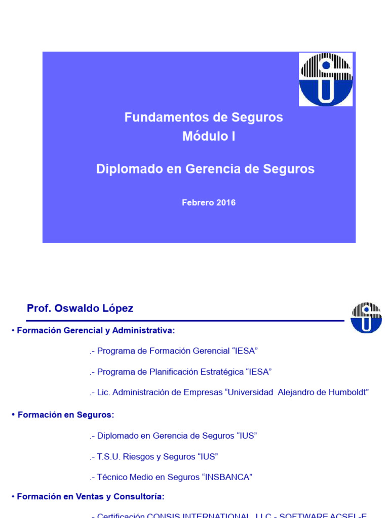 Fundamentos de Seguros y su Historia | PDF | Seguro