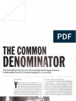 The Common Denominator - Abraham Maslow's Hierarchy of Wants