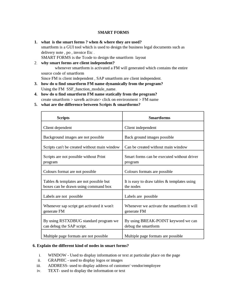 Understanding SAP Smart Forms and Scripts | PDF | Page Layout | Computing