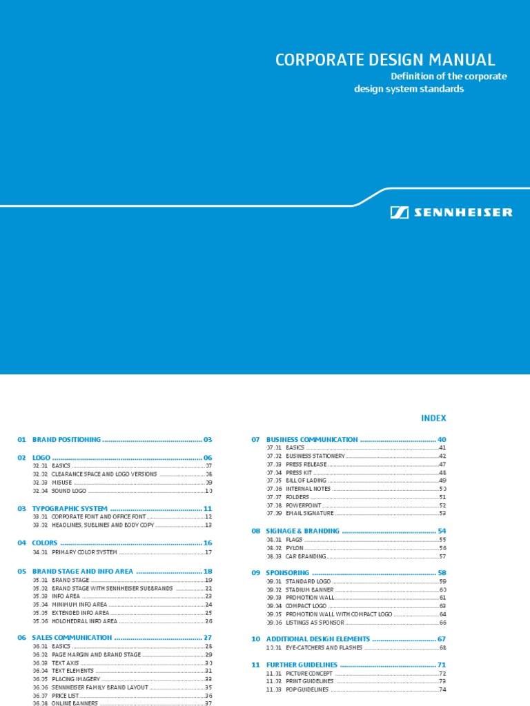 Sennheiser Manual Brand Typefaces