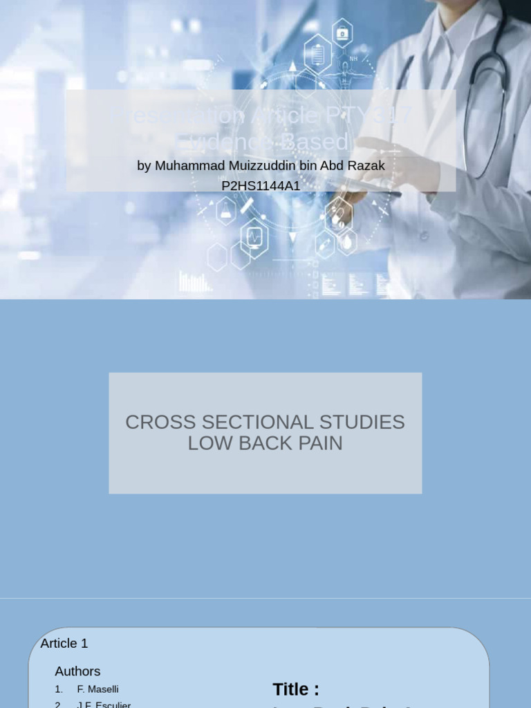 Low Back Pain Prevalence Studies | PDF | Low Back Pain | Adolescence