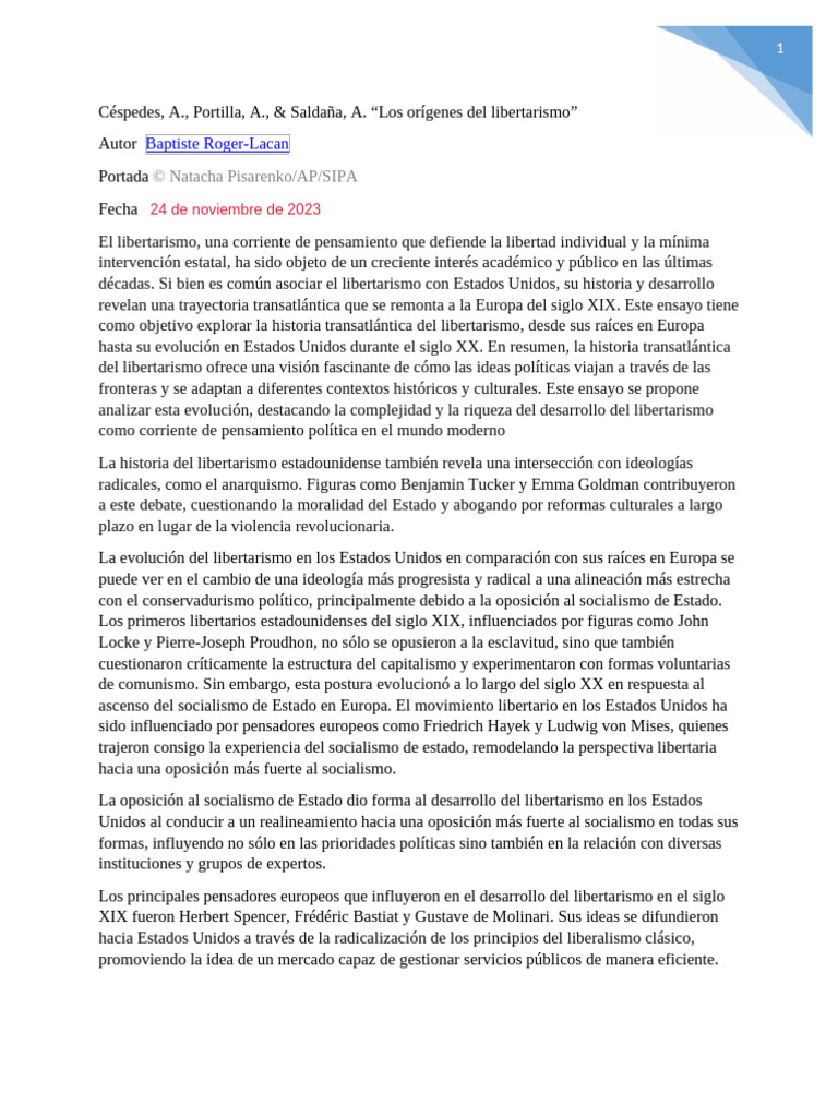 Etica y Sociedad - Reseña #2 | PDF | Libertarismo | Anarquismo