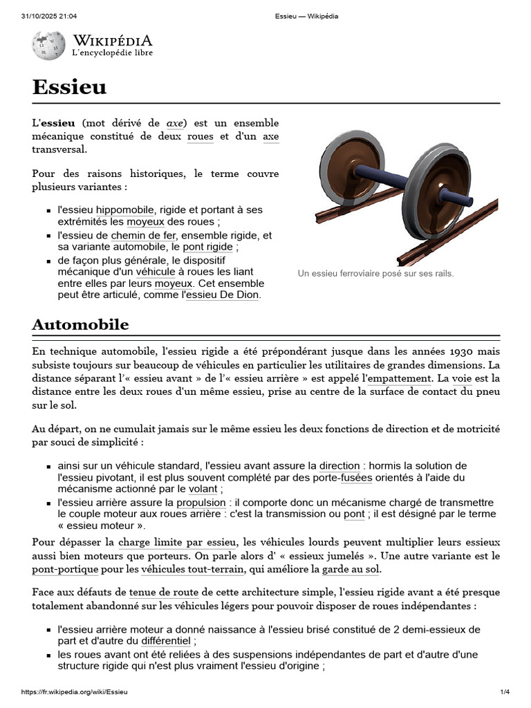 Types et fonctions des essieux mécaniques | PDF | Véhicules ...