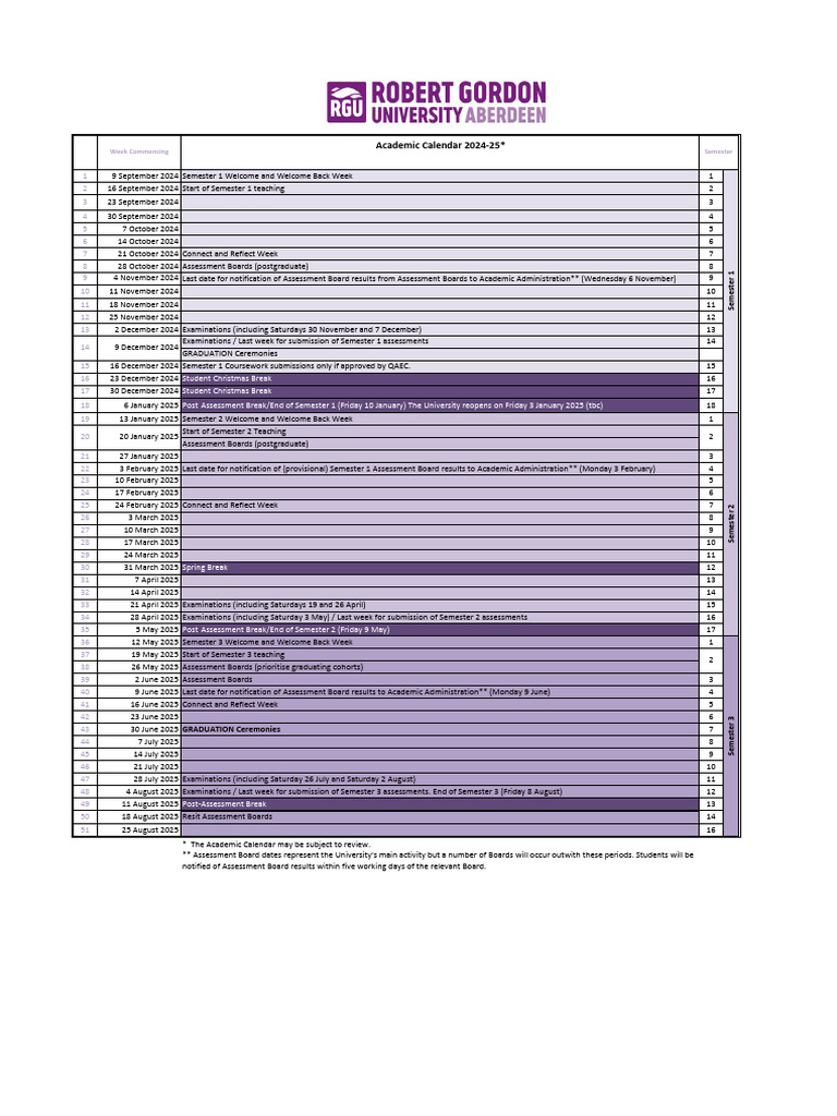 Academic Calendar 2024-25 Overview | PDF | Academic Term | Educational ...