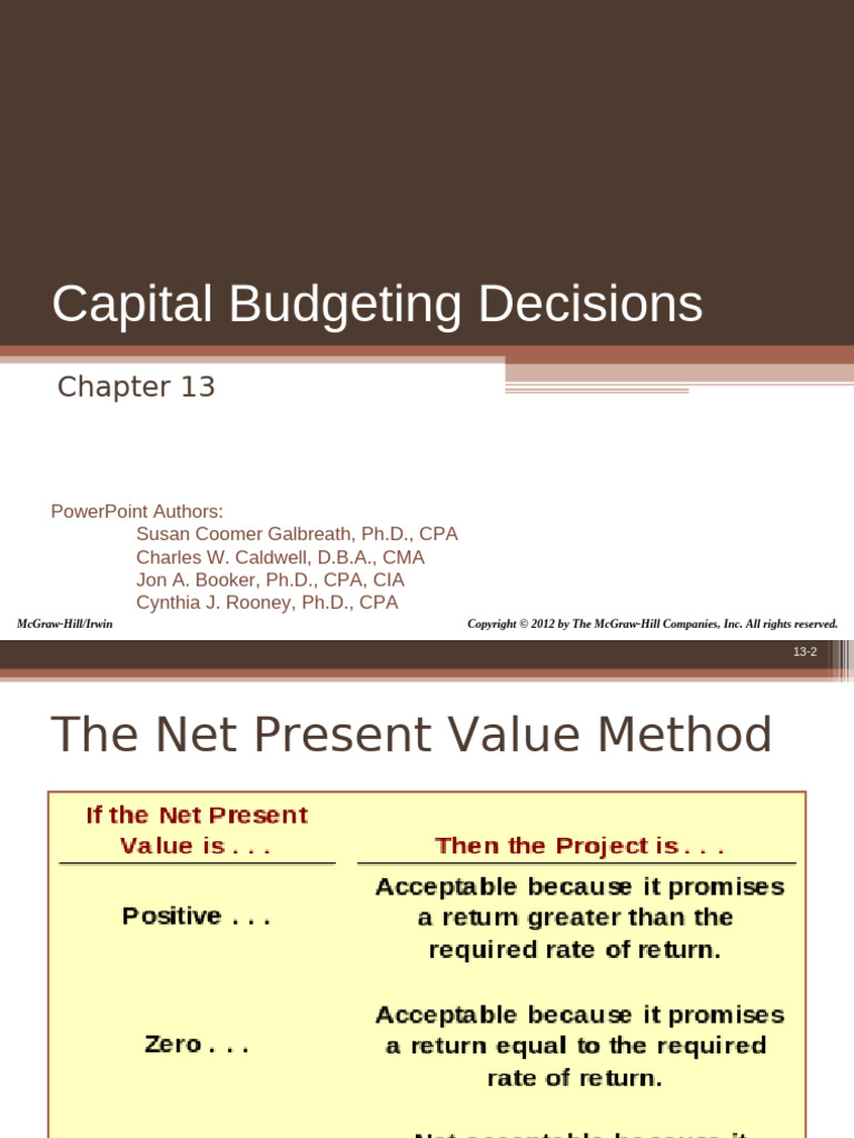 Chap013 | PDF | Net Present Value | Investing