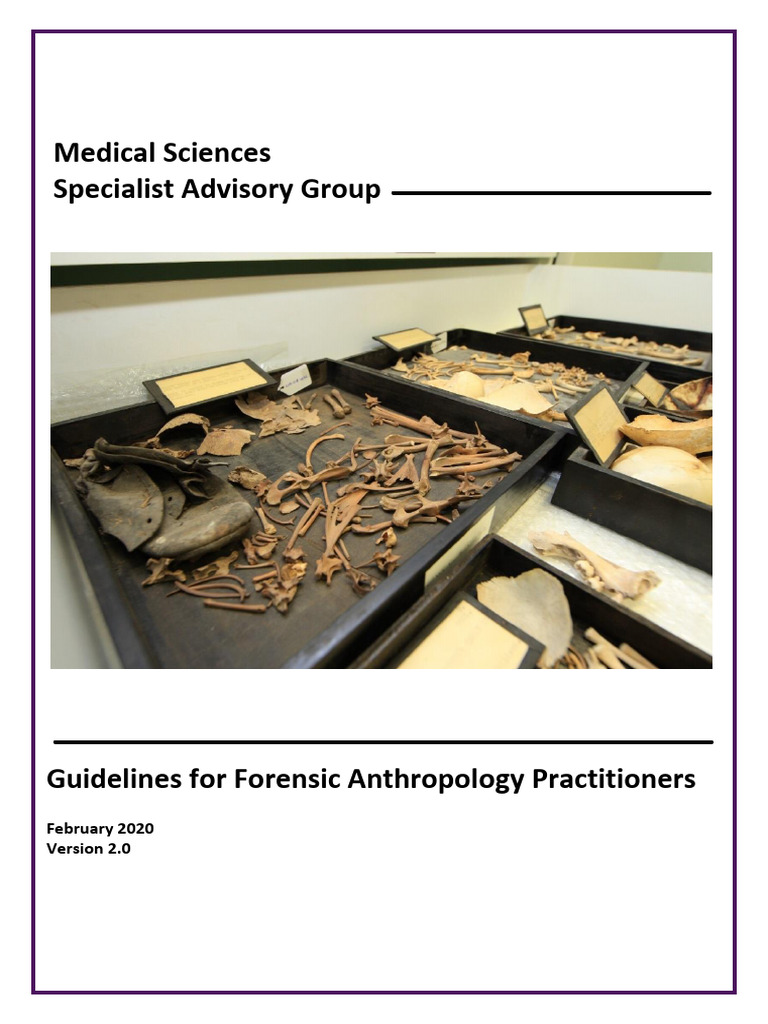 Forensic Anthropology Guidelines 2020 | PDF | Forensic Science ...