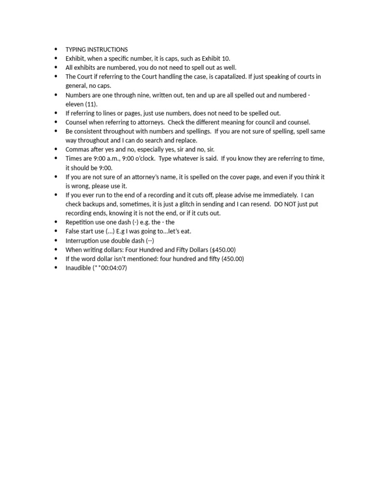Typing Instruction1 | PDF