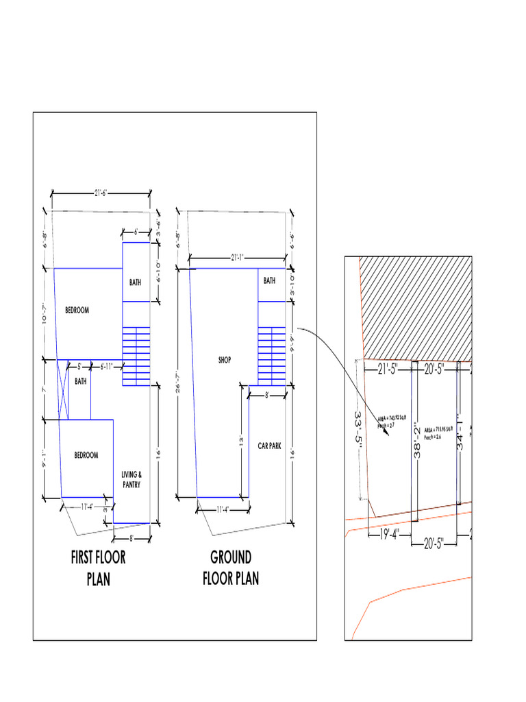 Ground and First Floor Plan Dimensions | PDF