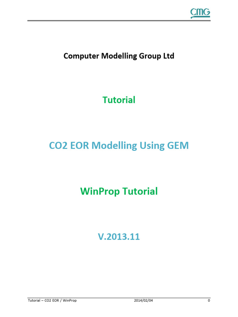 CO2 EOR Modeling Tutorial with WinProp | PDF | Regression Analysis ...