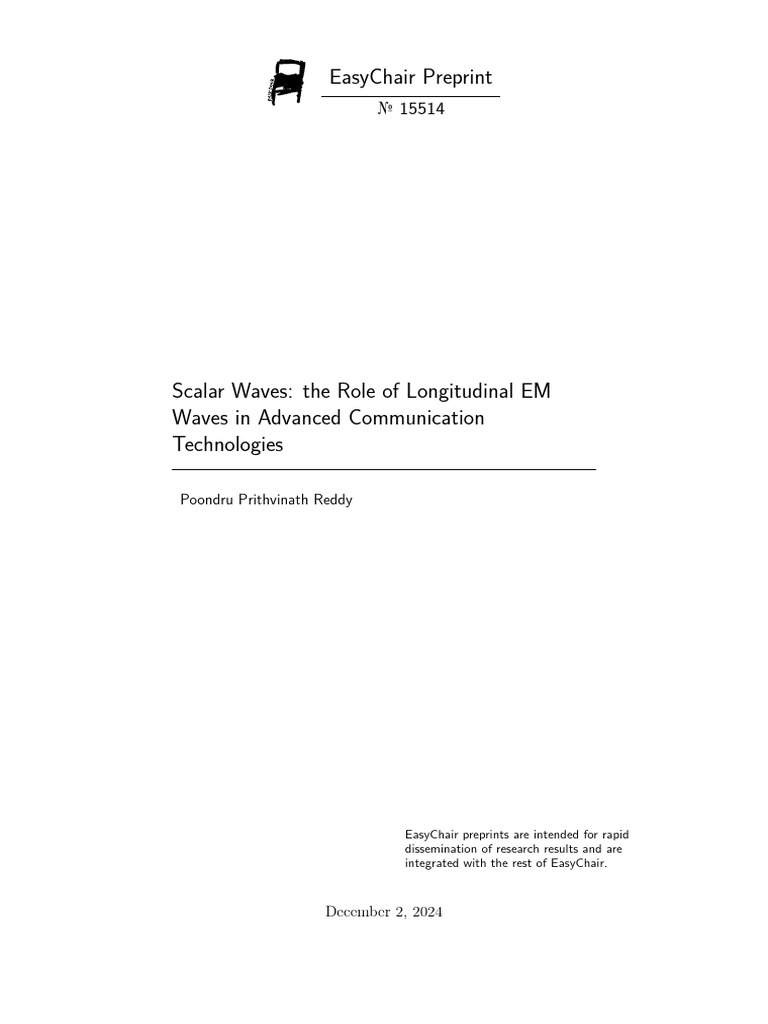 Scalar Waves in Advanced Communication | PDF | Waves | Computer Network