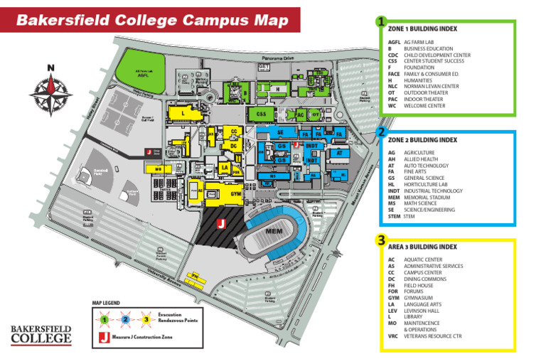Bakersfield College Campus Map Guide | PDF