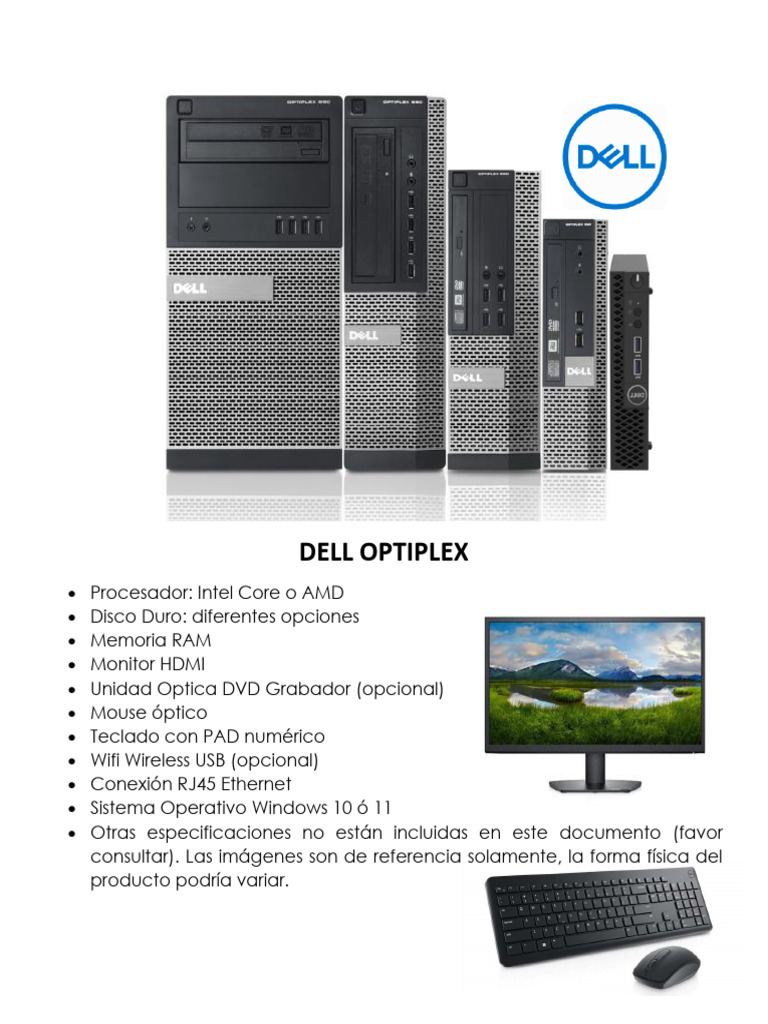 Especificaciones DELL OptiPlex | PDF