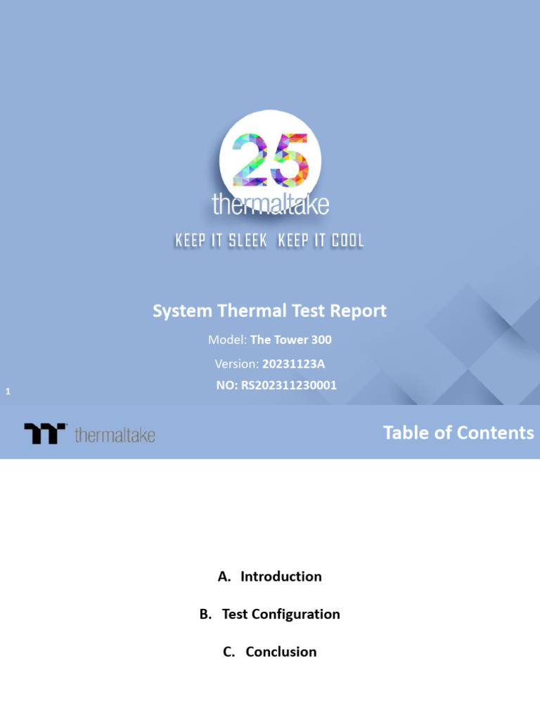 The Tower 300 Thermal Test Results | PDF | Computer Hardware | Computer ...