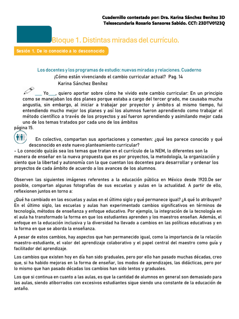 Cambios en el Currículo Educativo Mexicano | PDF | Plan de estudios ...