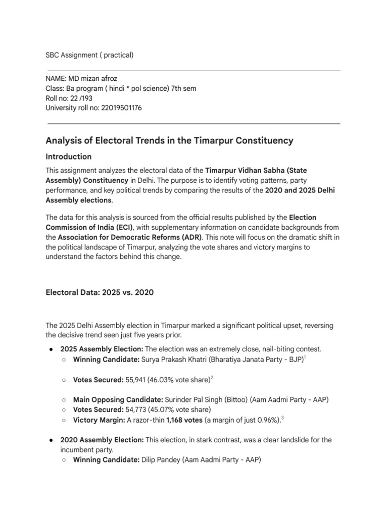Sbc practical | PDF | Indian National Congress | Elections