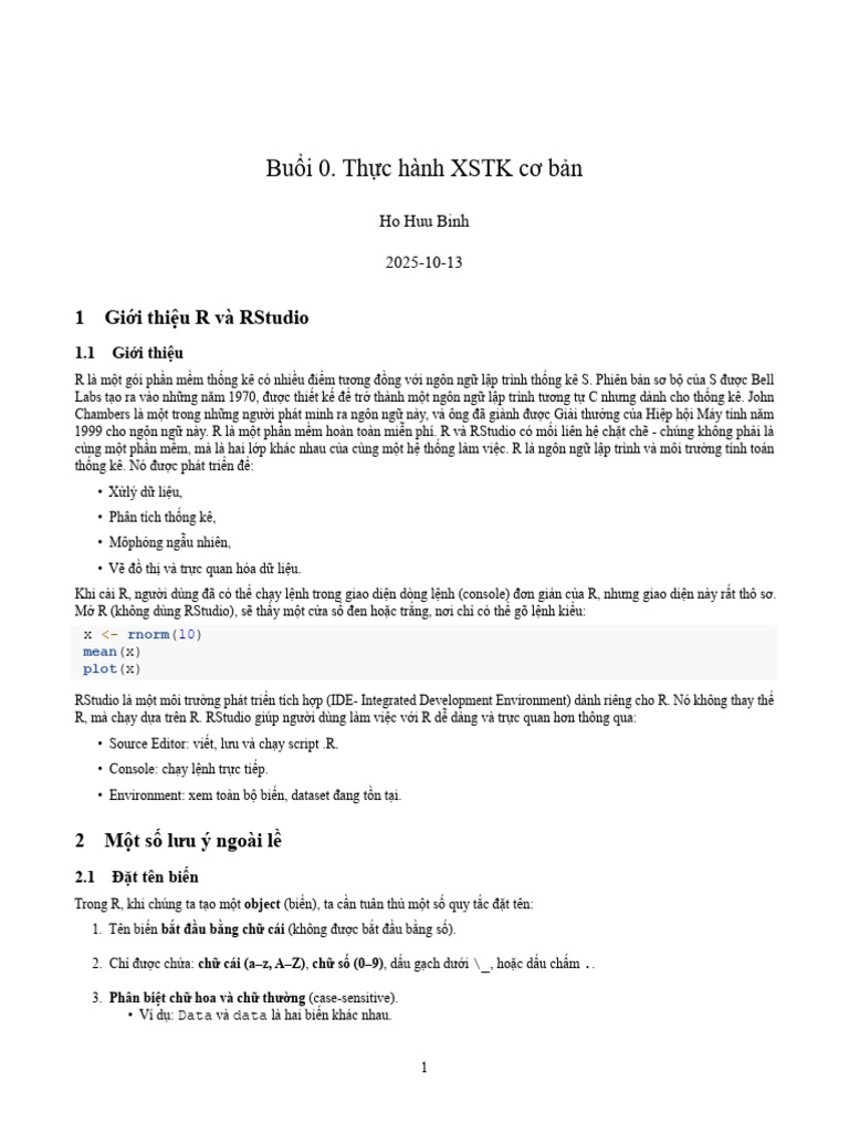 Lab1 Exercises Appliedstats-1 | PDF