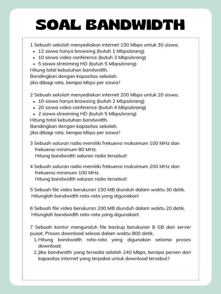 Bandwidth | PDF