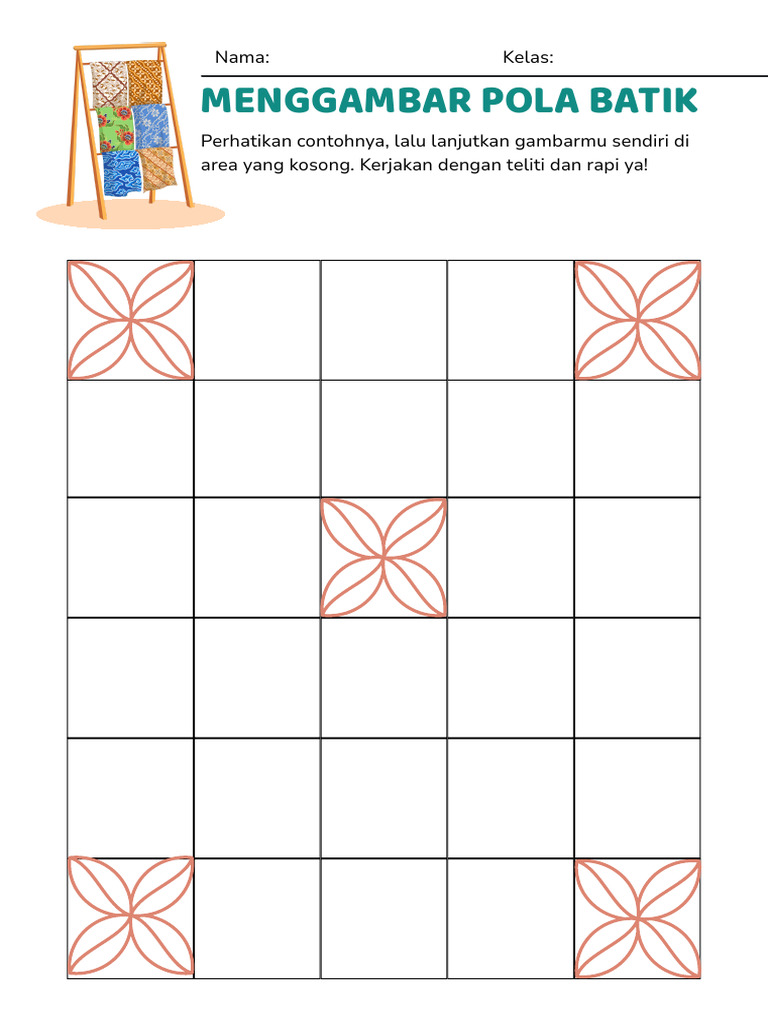 Menggambar dan Mewarnai Batik Kelas 2 | PDF